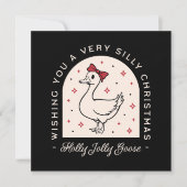 グースフ間抜けァーおもしろいン動物クリスマス シーズンカード (正面)