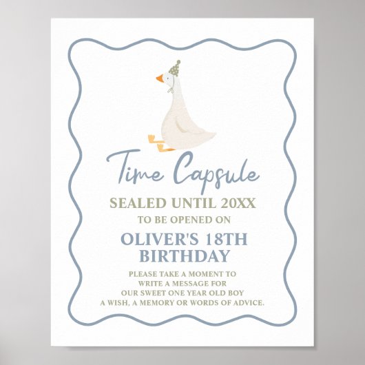 グースブルー間抜けグリーン第1回バースデータイムカプセル ポスター (正面)