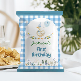 グースブルー間抜けバルーン誕生日チップバッグラッパー チラシ