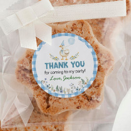 グースブルー間抜けバルーン誕生日 ラウンドシール