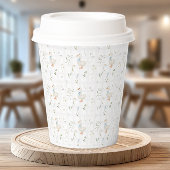 グースブルー間抜けボウフローラベビーシャワー 紙コップ