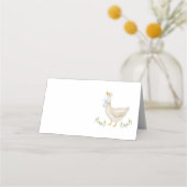 グースブルー間抜けボウベイビーシャワー プレイスカード (正面)