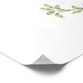 グースブルー間抜けボウ男の赤ちゃんシャワーウェルカム ポスター (角)