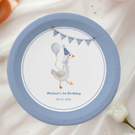 グースブルー間抜けボーイバースデーパーティー ペーパープレート