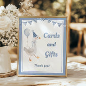 グースブルー間抜けボーイ誕生日カードとギフト ポスター