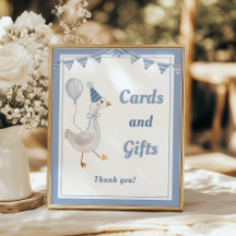 グースブルー間抜けボーイ誕生日カードとギフト