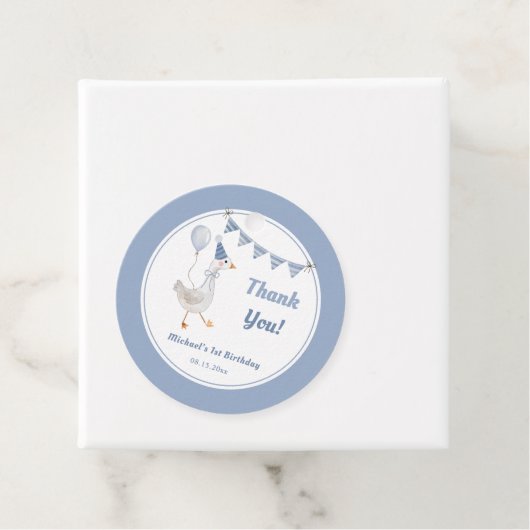 グースブルー間抜けボーイ誕生日 フェイバータグ (インサイチュ)