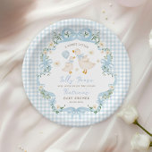 グースブルー間抜けボーギンガムボーイ赤ちゃんシャワー ペーパープレート