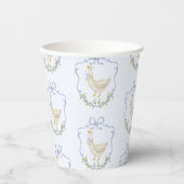 グースブルー間抜けボークレストヴィンテージベビーシャワー 紙コップ (正面)