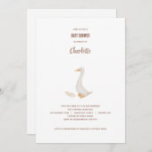 グースベイビーシャワー招待状カード 招待状 (正面/裏面)