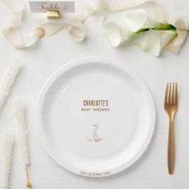 グースベイビーシャワー ペーパープレート