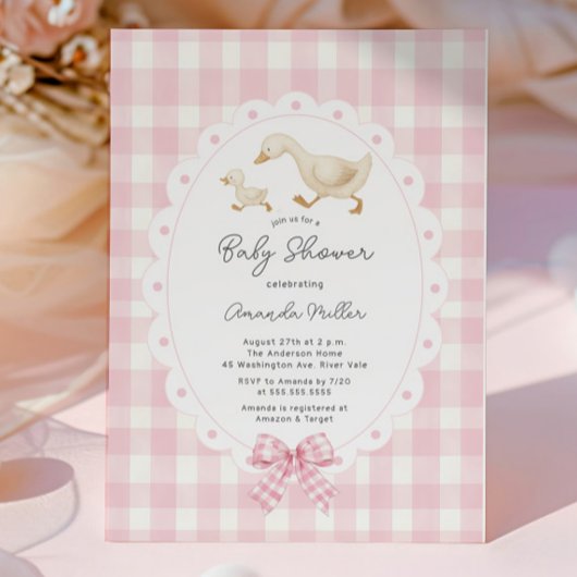 グースベビーよくはしゃぐシャワー招待状 招待状