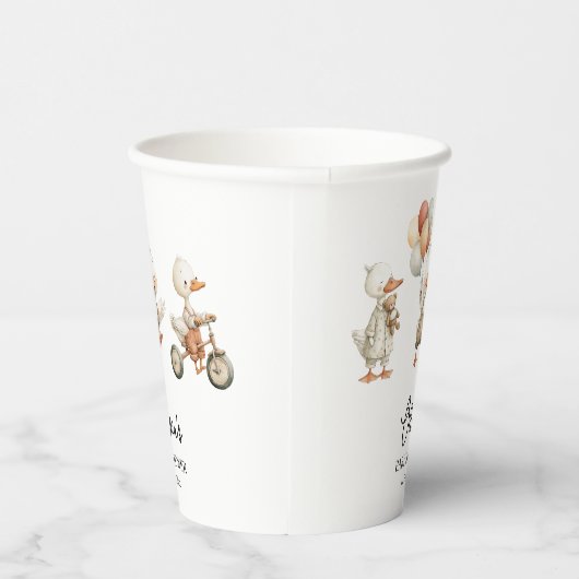 グースベビー間抜けシャワーパーソナライズされた紙カップ 紙コップ (右)