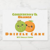 グースベリーとオレンジの霧雨のケーキ フードラベル (シングルラベル)