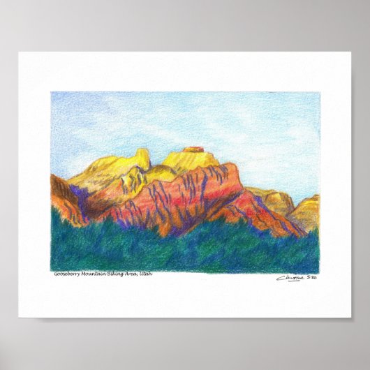 グースベリーマウンテンサイクリングエリアユタ ポスター (正面)