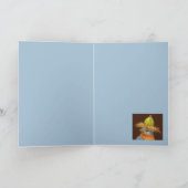 グースベリー帽子をカードに付けたブルーバード カード (内部)