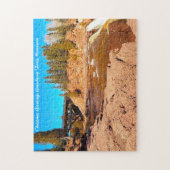 グースベリー滝ミネソタクリスマスグリーティング ジグソーパズル (縦)