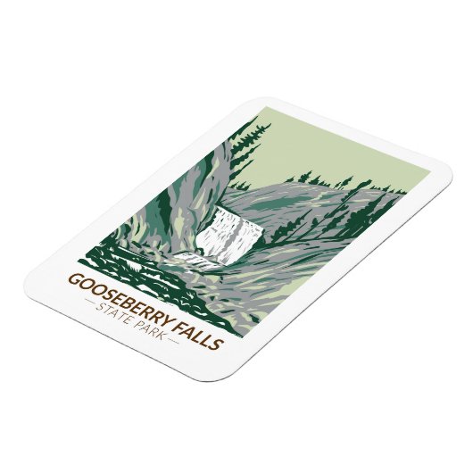 グースベリー滝州パークミネソタヴィンテージ マグネット (左側)