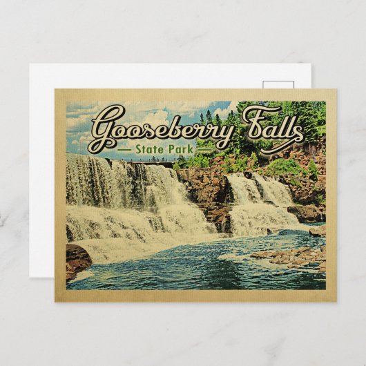 グースベリー滝州パークヴィンテージトラベル ポストカード (正面/裏面)