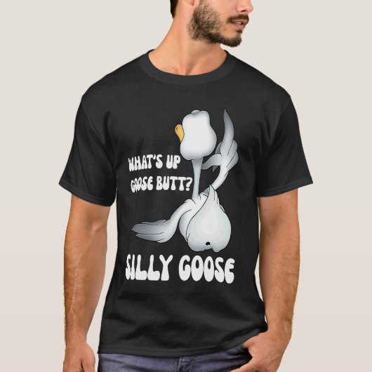 グースホッ間抜けトアップグースお尻 Tシャツ (正面)