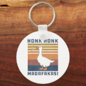 グースホンおもしろいクホンクマダファカスレトロヴィンテージダック キーホルダー (正面)