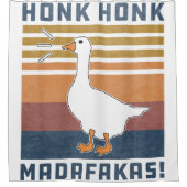 グースホンおもしろいクホンクマダファカスレトロヴィンテージダック シャワーカーテン (正面)