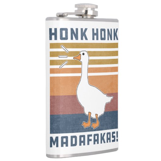 グースホンおもしろいクホンクマダファカスレトロヴィンテージダック フラスク (右)