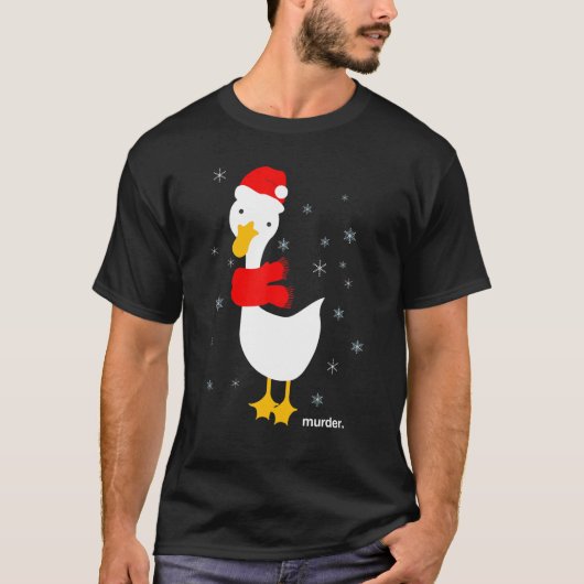 グースホーおもしろいドミームクリスマスサンタホリデーメ Tシャツ (正面)