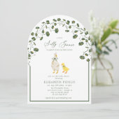 グースボー間抜けフローラデイジーアーチベイビーシャワー 招待状 (スタンド正面)