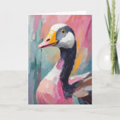 グースポートレートモダン印象派アート カード (正面)