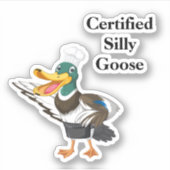 グースマ間抜けットビニールのステッカーおもしろいワット シール (正面)