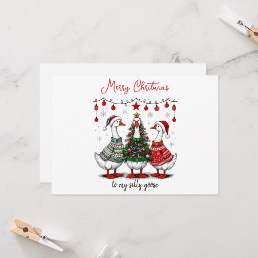 グースメ間抜けリークリスマス | 休おもしろい日 (正面/裏面インサイチュ)