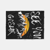 グースラドイツ休暇スキーであなたを見る フリースブランケット (正面(横))