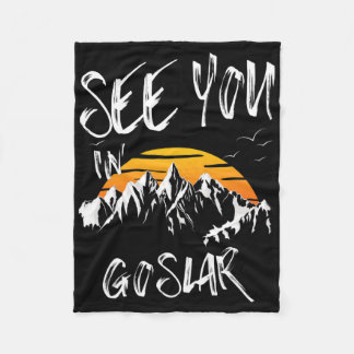 グースラドイツ休暇スキーであなたを見る フリースブランケット