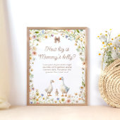 グースワイルドフラワーママのお腹の大きさ ポスター