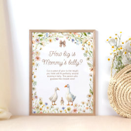 グースワイルドフラワーママのお腹の大きさ ポスター