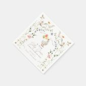 グースワイルドフラワー間抜けフローラベイビーシャワー スタンダードカクテルナプキン (角)