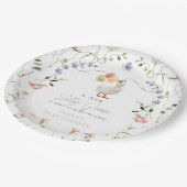 グースワイルドフラワー間抜けフローラベイビーシャワー ペーパープレート (アングル)