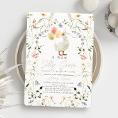 グースワイルドフラワー間抜けフローラベイビーシャワー 招待状