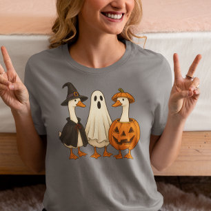 グース不気味間抜けハロウィーン魔女 トライブレンドＴシャツ