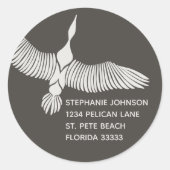 グース威厳のある差出人住所 ラウンドシール (正面)