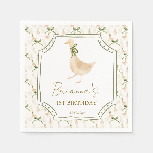 グース子供部屋流韻生誕会モノグラムの会 スタンダードカクテルナプキン (正面)