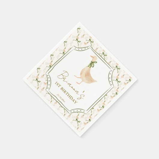 グース子供部屋流韻生誕会モノグラムの会 スタンダードカクテルナプキン (角)