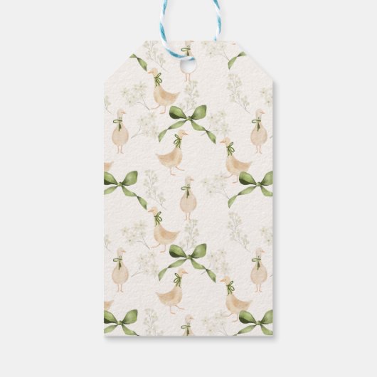 グース子供部屋韻のバースデーパーティーの好意 ギフトタグ (裏面)