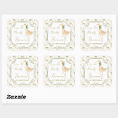 グース子供部屋韻のバースデーパーティーの好意 スクエアシール (シート)