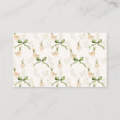 グース子供部屋韻ベビーシャワーおむつラッフル エンクロージャーカード (裏面)