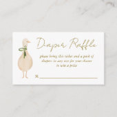 グース子供部屋韻ベビーシャワーおむつラッフル エンクロージャーカード (正面)