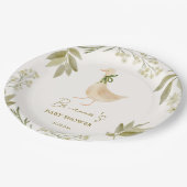 グース子供部屋韻ベビーシャワーモノグラムの ペーパープレート (アングル)