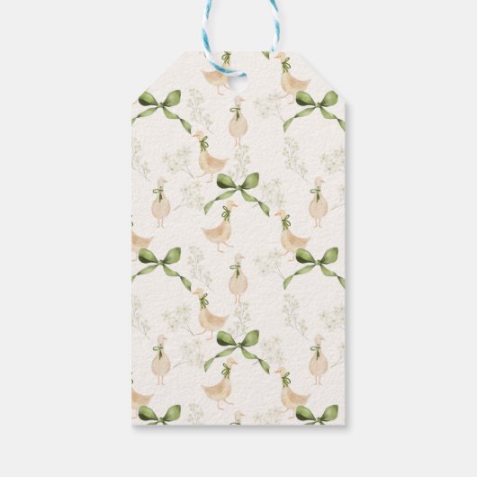グース子供部屋韻ベビーシャワー賛成 ギフトタグ (裏面)