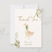 グース子供部屋韻ベビーシャワー サンキューカード (正面)